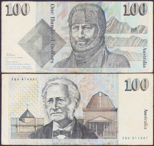 1985 Australia $100 Johnston/Fraser (Fine) L000475